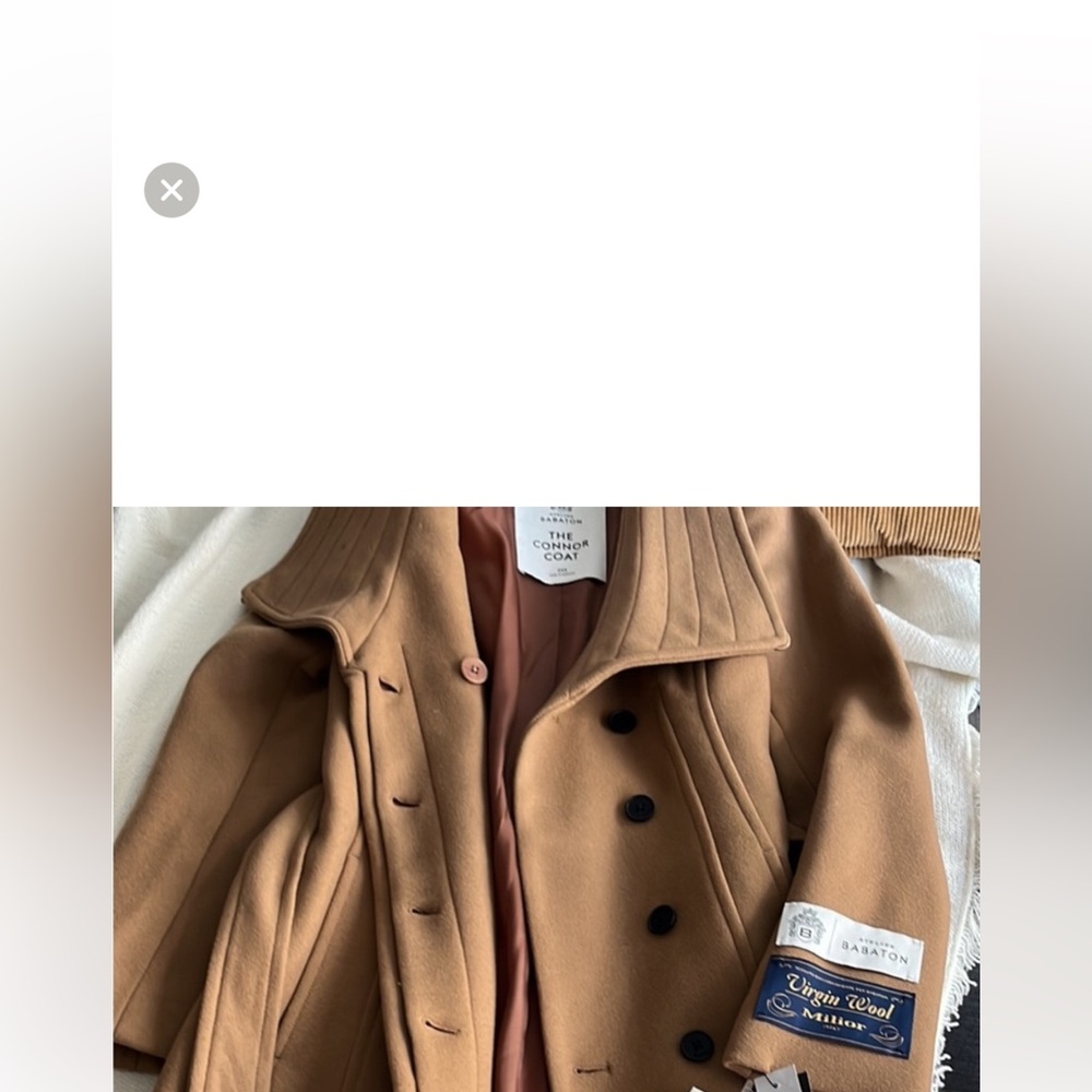 Tan Double-Breasted Coat